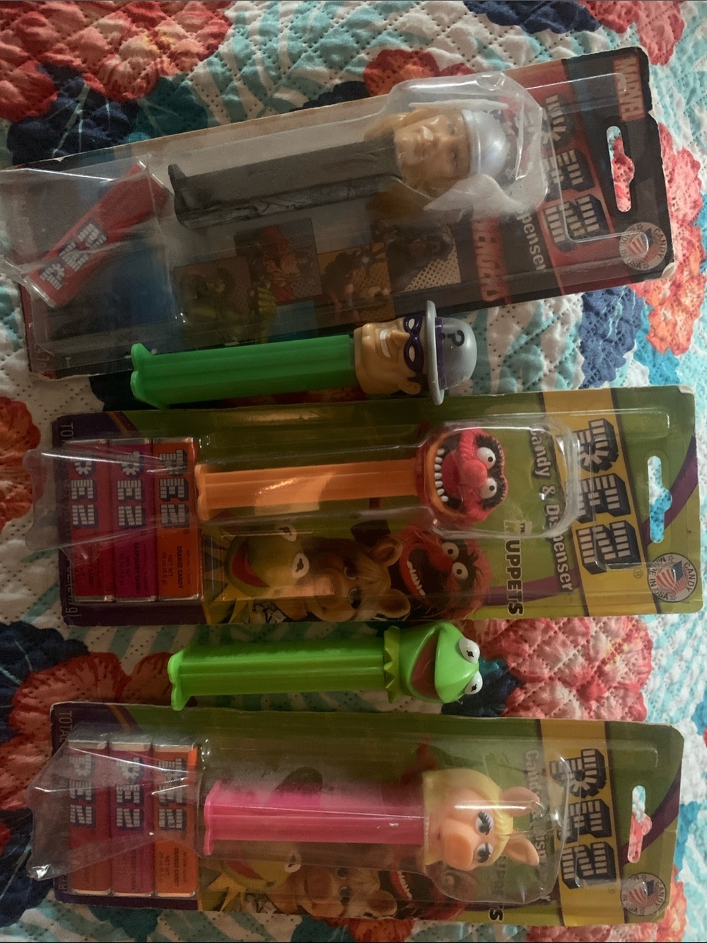 Muppets Assorted Character PEZ-Style Candy Dispenser - Green, Pink, Orange, Gray